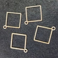 Square Dotted Gold 4 In 1 Bezels