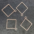 Square Design R.Gold 4 In 1 Bezels