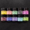 Glass Chips Rainbow (10Bottle/Set)