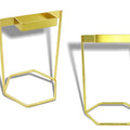 Pillar Clock Metal Stand Gold