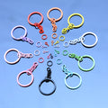 Multi Colour Keychain Ring With Q Hook (10Pcs)