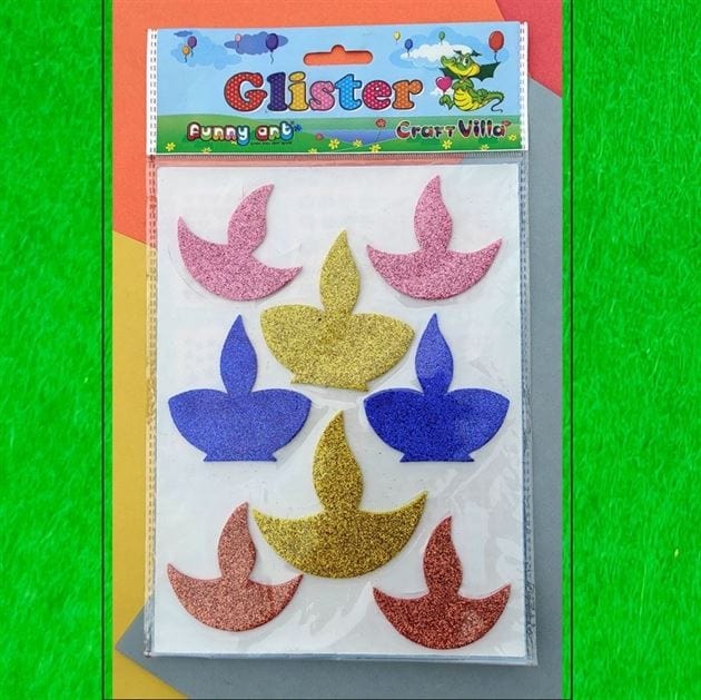 Small Diwali Glitter Sticker D01 (Rendom Colours)