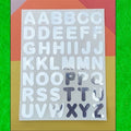 Alphabet Metal Foil Sticker Sheet