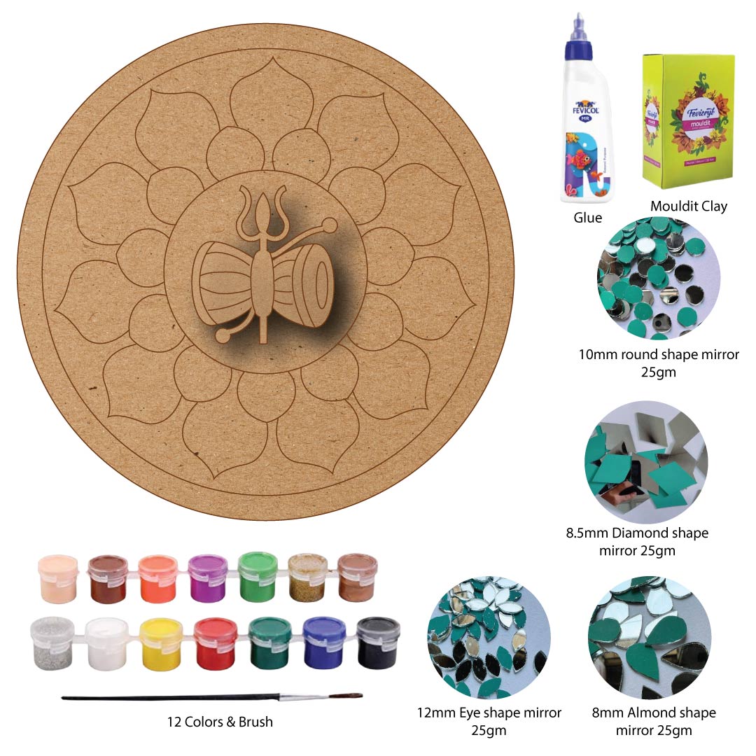 DIY Shiv Damru Lippan Art Kit
