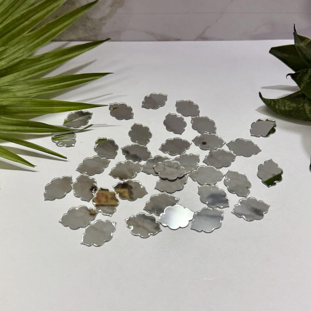 Simple Decorative Shape Silver Acrylic Mirror 1