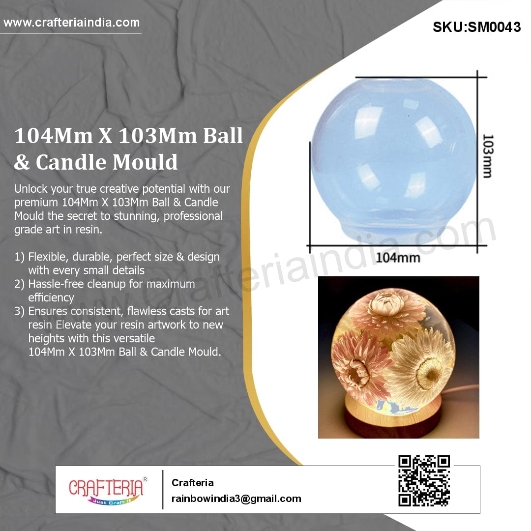 104Mm X 103Mm Ball & Candle Mould