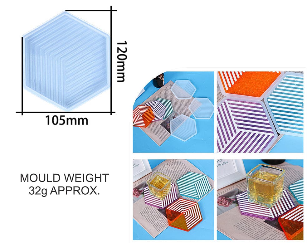 Designer Hexagon Coaster D01  Mould