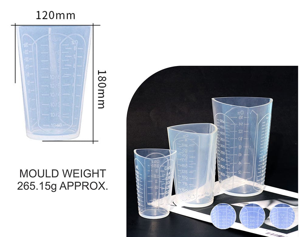 Premium Quality Triangular 1000Ml Silicon Measuring Cup
