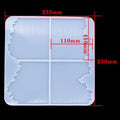 4 Cavity Geode Square Coaster Mould