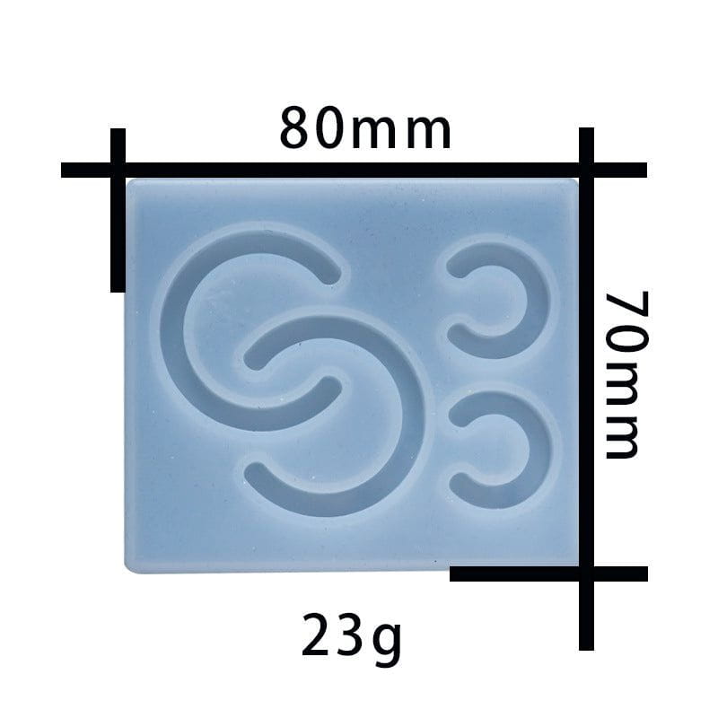 4 Cavity Semicircle Earrings Mould