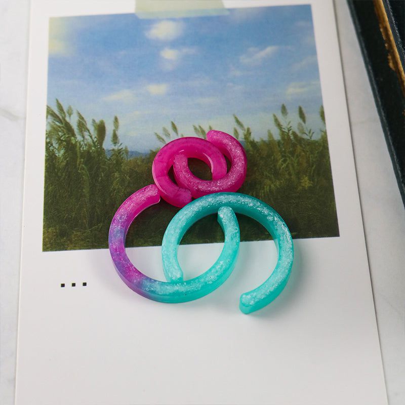 4 Cavity Semicircle Earrings Mould