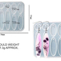 6 Cavity Long Oval Jewellery & Keychain Mould