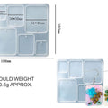 6 Cavity Rectangle Jewellery & Keychain Mould