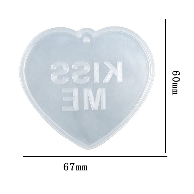 Heart Shaped With Kiss Me Writing Mould