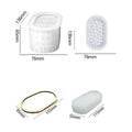 Oval Shaped With Mosaic Texture Storage Box