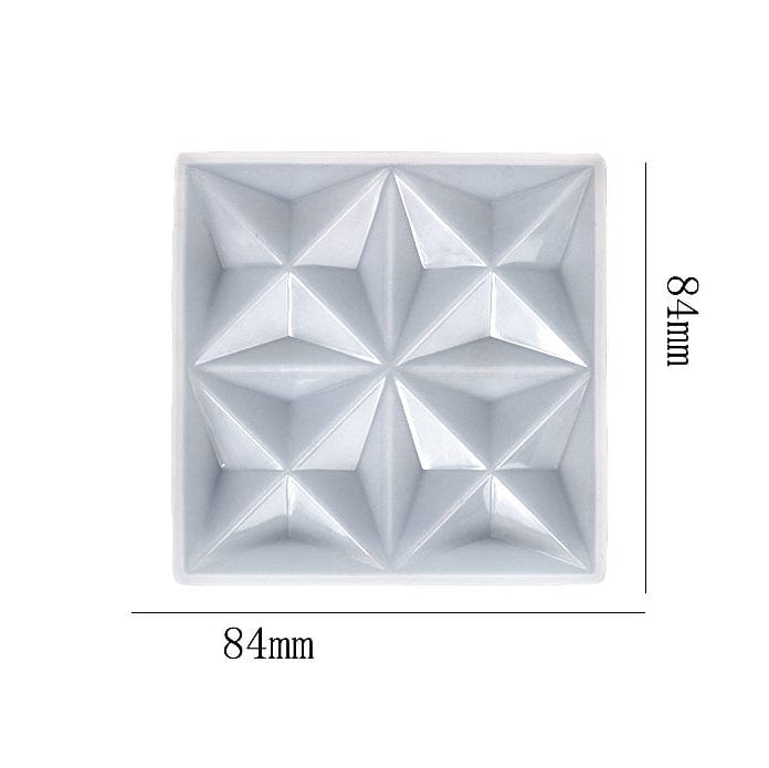 Square With 3D 4 Corner Star Coaster Mould