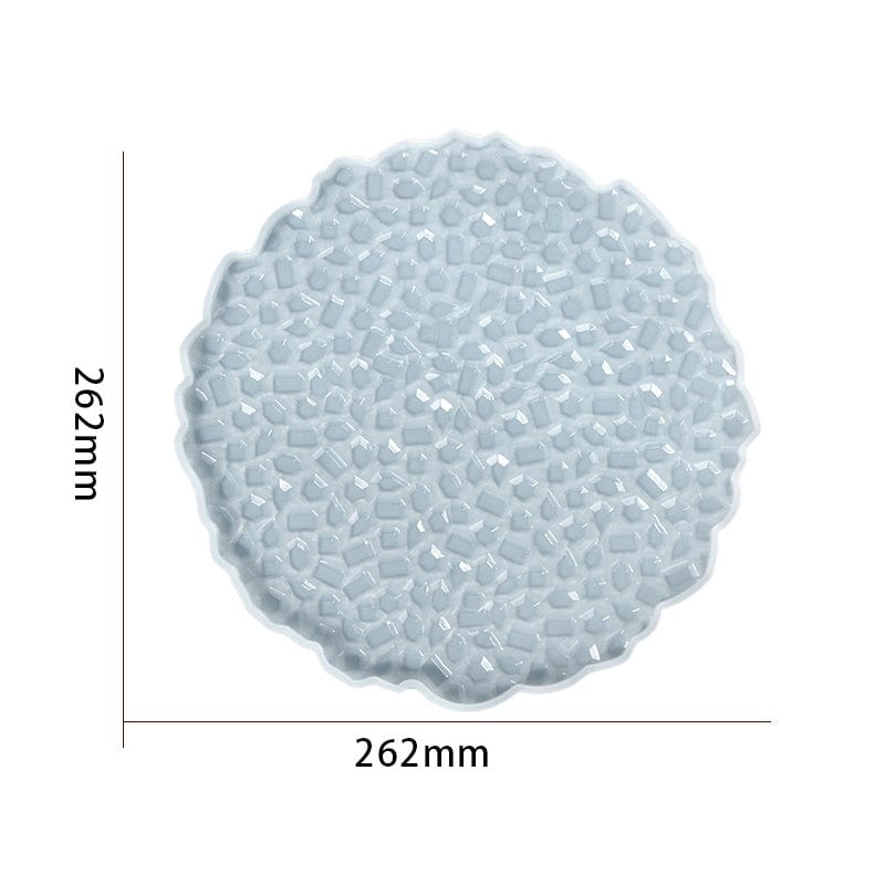 10" Round Agate Mosaic Texture Tray Mould