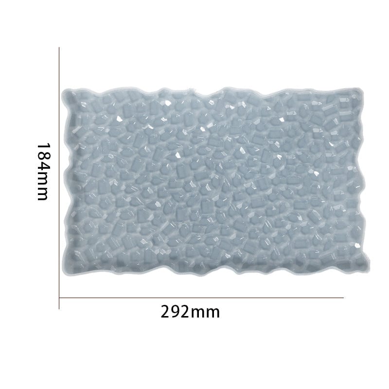 7.5" X 12" Rectangle Agate Mosaic Texture Tray Mould