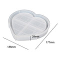 Heart Chess Board Texture Trinklet Tray Mould