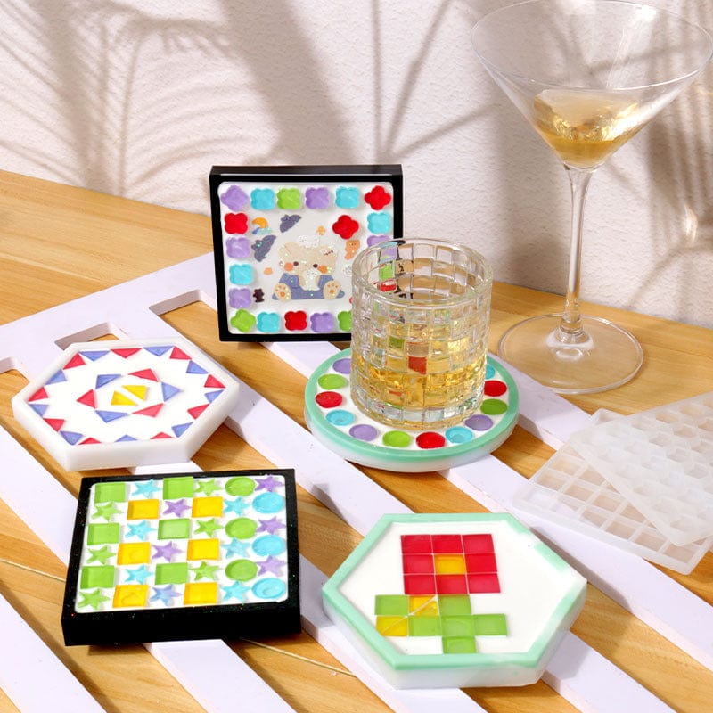 36 Cavity Square Diamond Mosaic Mould For Recasting & Lippan Art