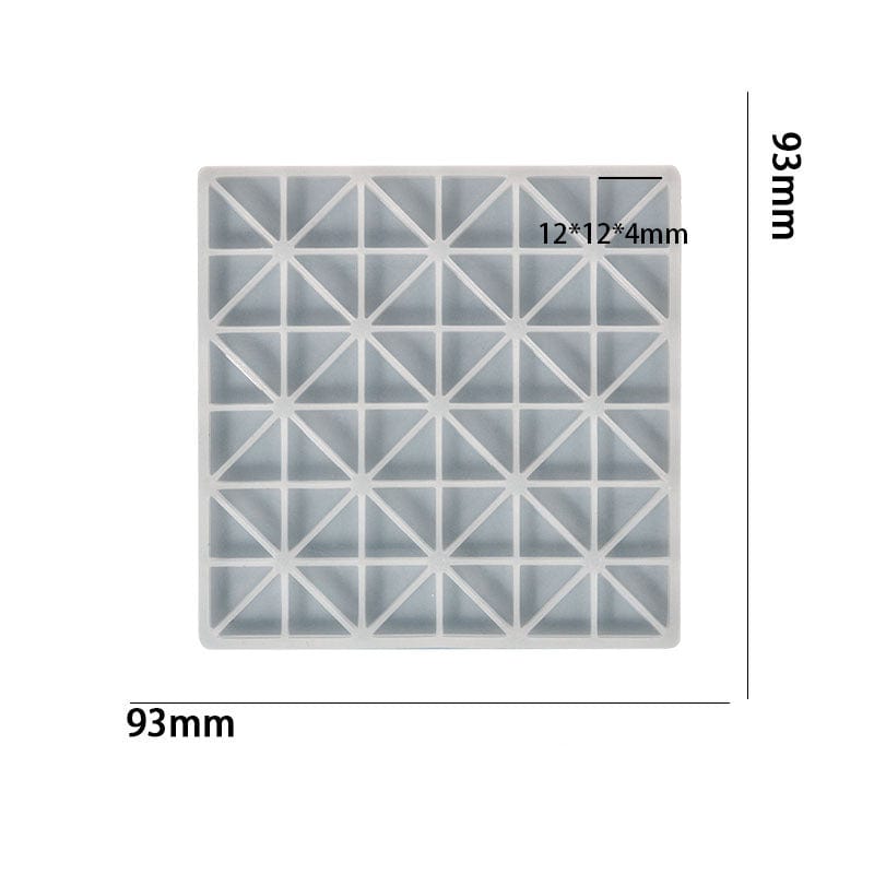 72 Cavity Triangle Mosaic Mould For Recasting & Lippan Art