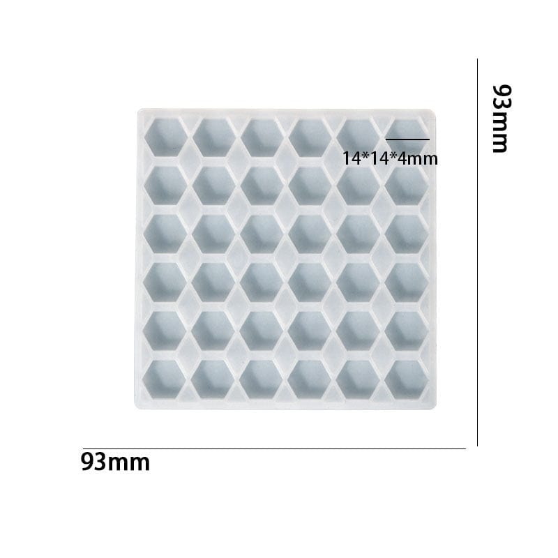36 Cavity Hexagon Mosaic Mould For Recasting & Lippan Art