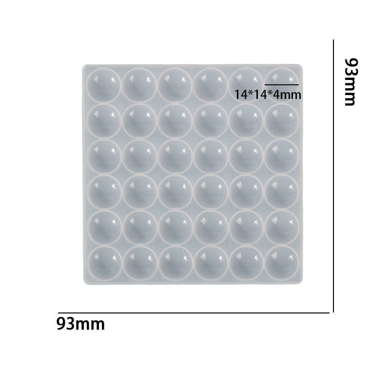 36 Cavity Round Dome Shaped Mosaic Mould For Recasting & Lippan Art
