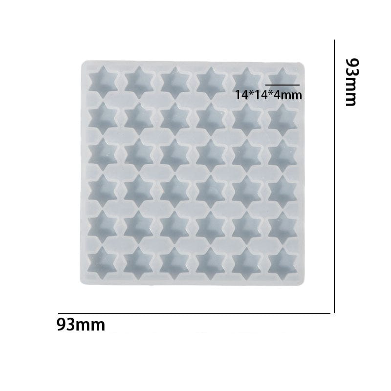 36 Cavity 6 Corner Star Shaped Mosaic Mould For Recasting & Lippan Art