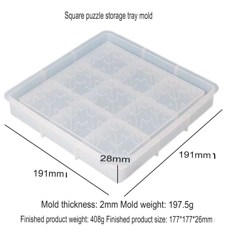 Square Wave Design Storage Tray Mould
