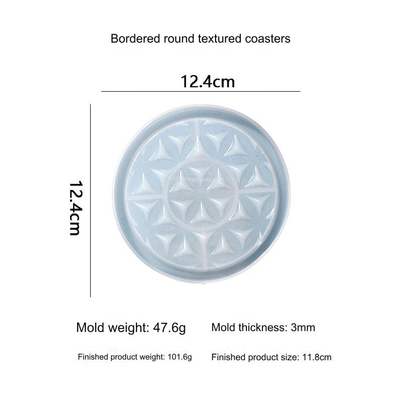 Round Textured Coaster With Boundary Mould