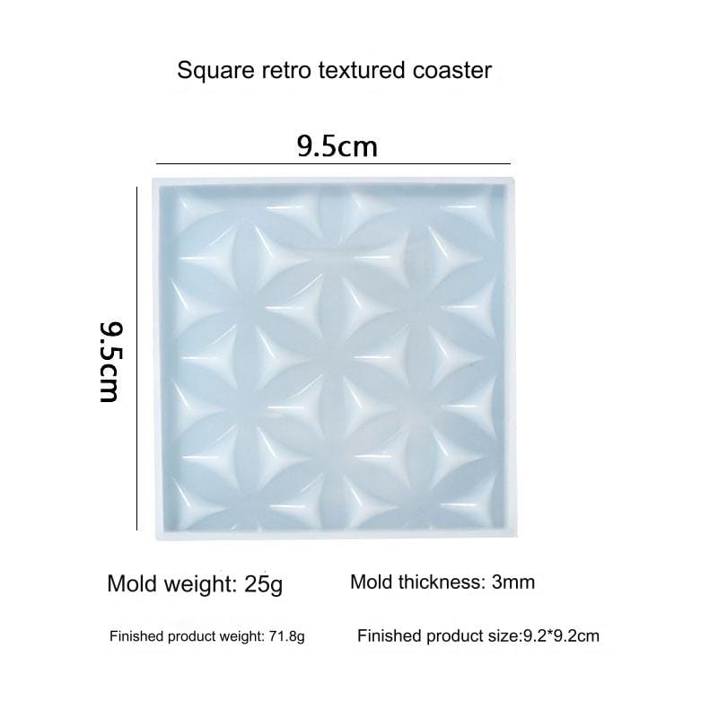 Square Textured Coaster Mould
