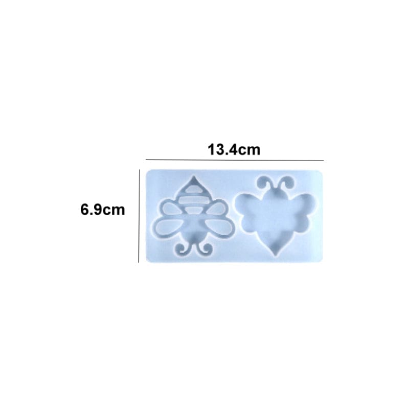 2 Cavity Honeybee Keychain ,Pendant & Clip Mould