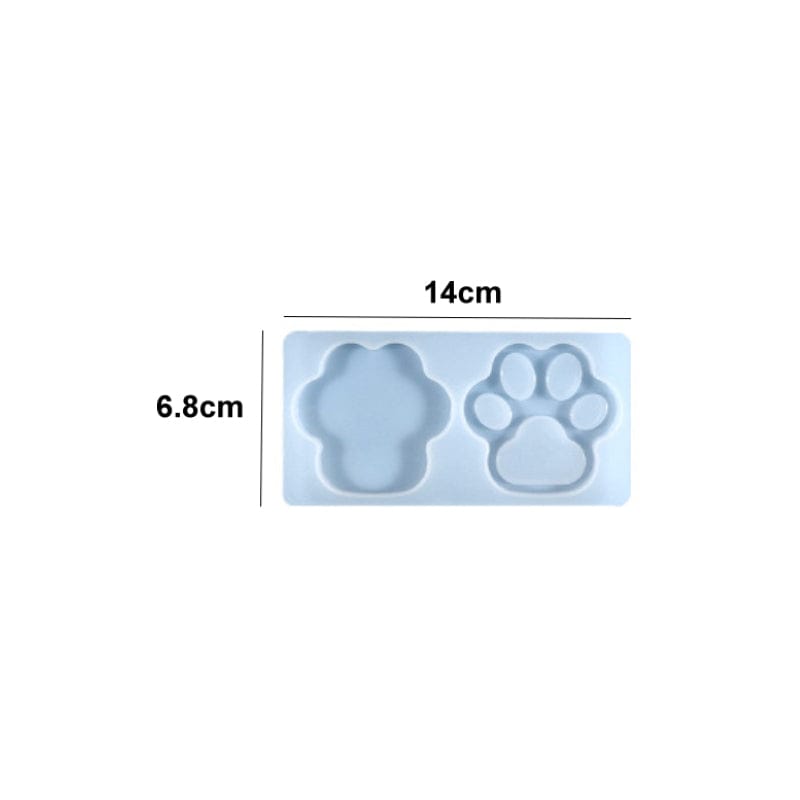 2 Cavity Paw Keychain ,Pendant & Clip Mould