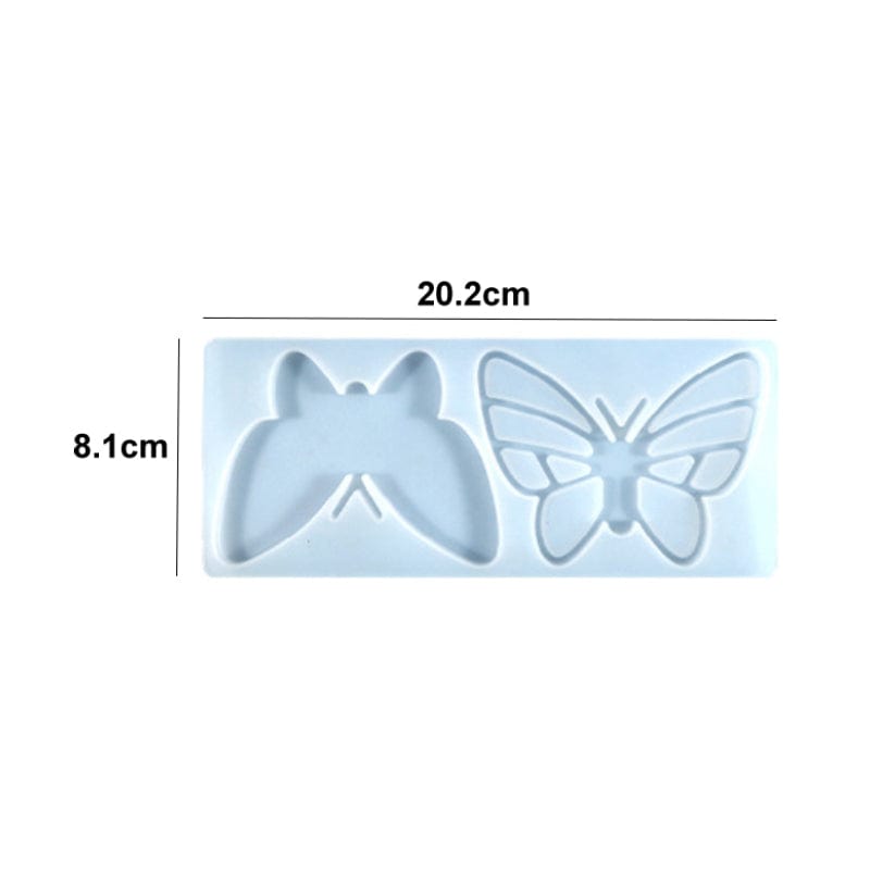 2 Cavity Butterfly Keychain ,Pendant & Clip Mould