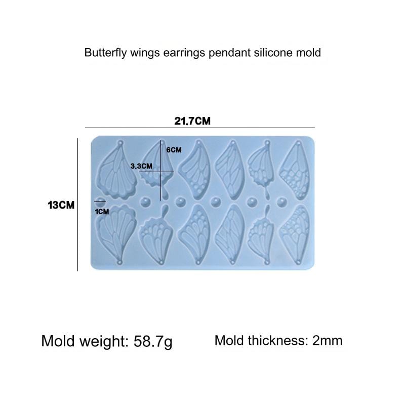 18 Cavity Butterfly Wings Pendant & Keychain Mould