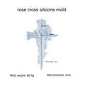 Cross With Rose Silicon Mould