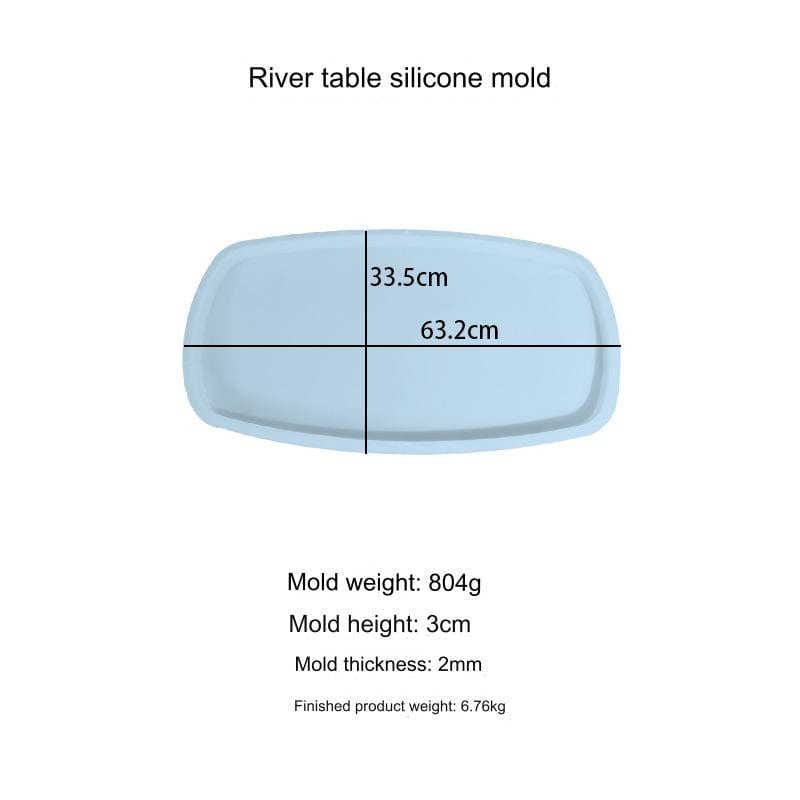 Rectangle With Round Edges Table Top Mould