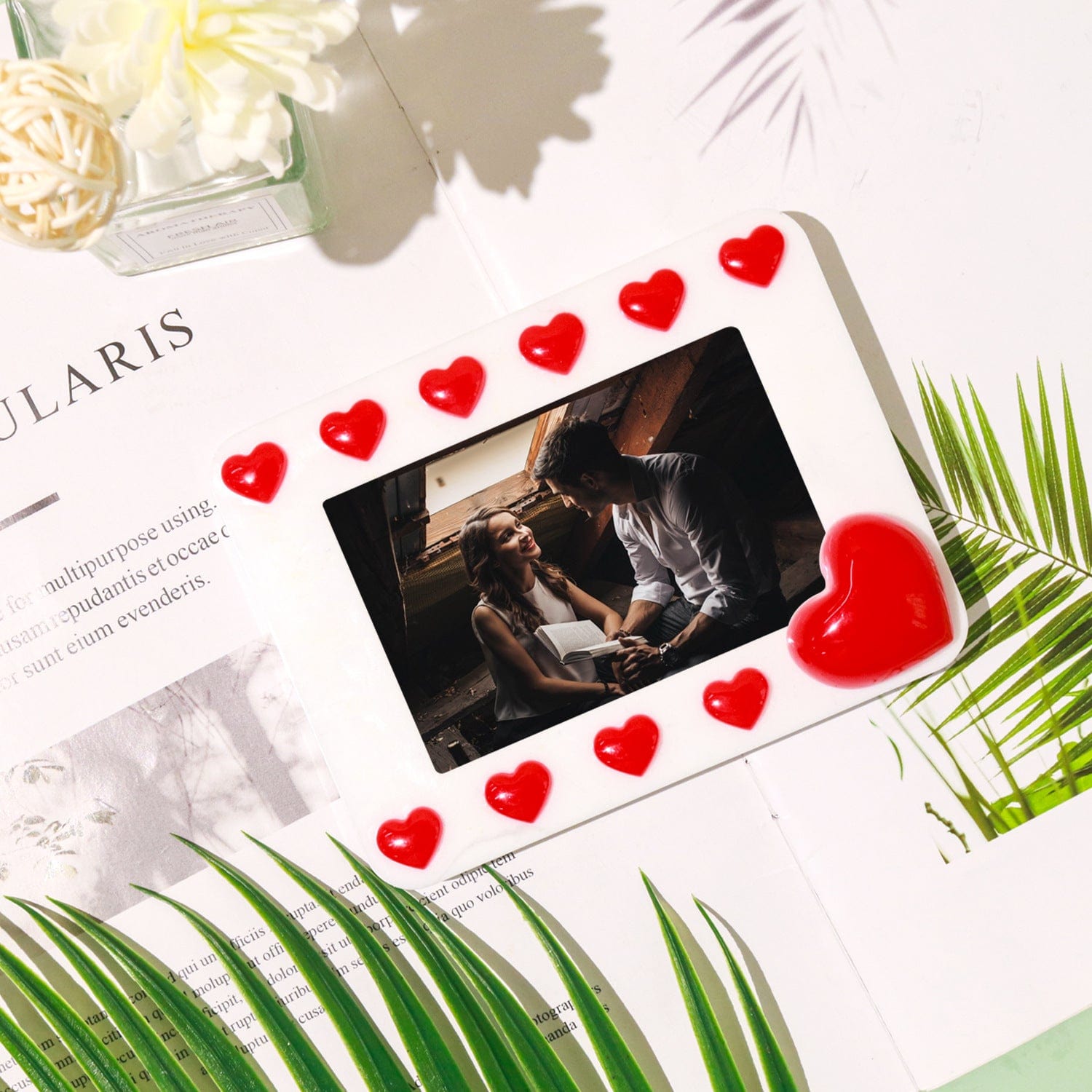 Photo Frame With Heart Carving & Stand Mould