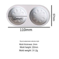 2 Cavity Round Watermelon Slice Soap & Candle Mould