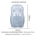 Standing Bear With Heart Candle Mould