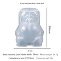 Sitting Bear With Heart Candle Mould