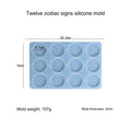 12 Cavity Zodiac Sign Keychain & Pendant Jewellery Mould