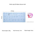 26 Cavity Gothic Font Alphabet ABCD Mould