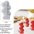5 Love Heart Candle Mould