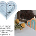 Rainbow Striped Love Candle(Large Size) Mould