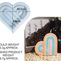 Rainbow Striped Love Candle (Small Size) Mould