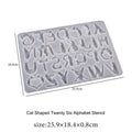 26 Cavity Cat Shaped Alphabet Mould