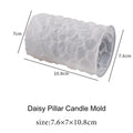 3D Daisy Flower Pillar Candle Mould