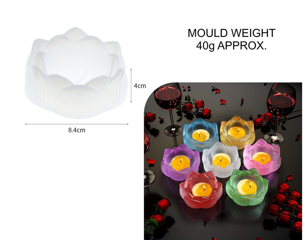 Lotus Flower Bowl & Tea Light Candle Stand Mould