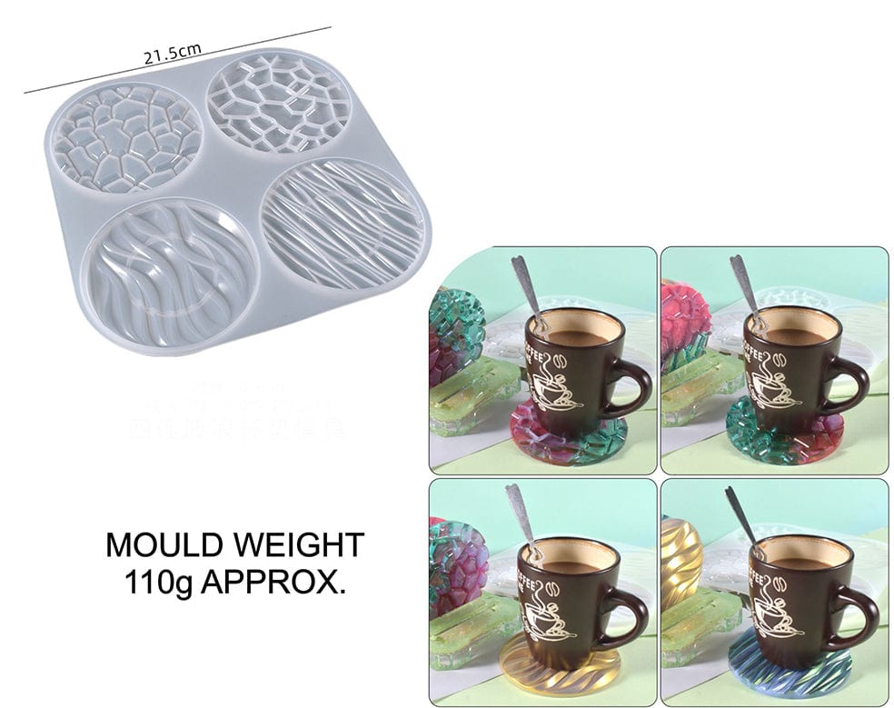 4 Cavity Designer Coaster Mould